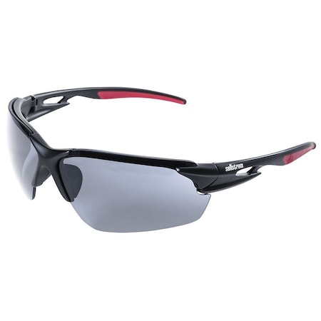 Sellstrom Premium, Safety Glasses, Anti-Fog & Anti-Scratch, Smoke Lens, Black Frame S72301